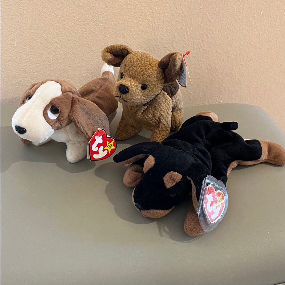 NWT Ty Beanie Babies DOG Trio 1990’s